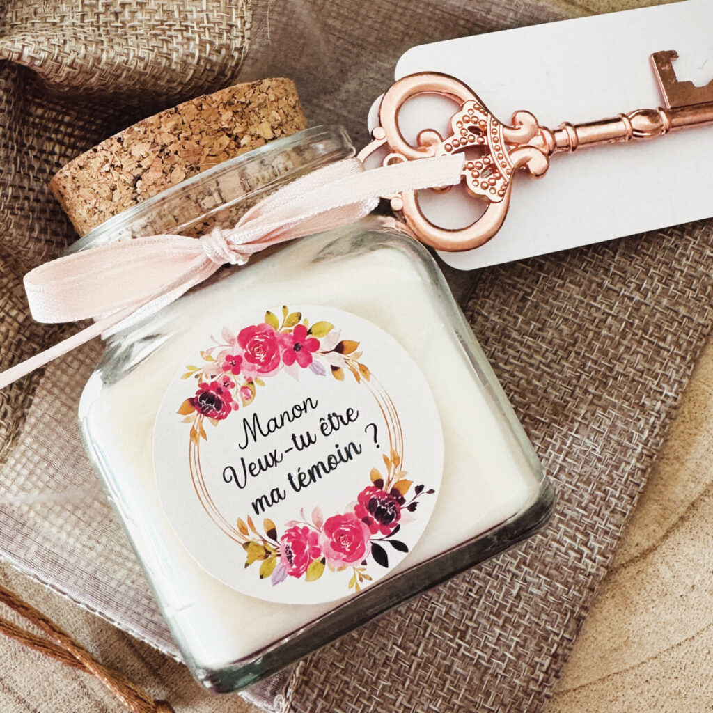 Bougie cadeaux Demande témoin, Veux-tu être ma témoin